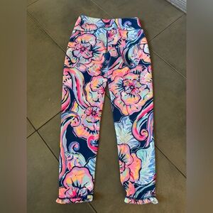 Lilly Pulitzer Vibrant Floral Leggings - Pink, Blue, Yellow